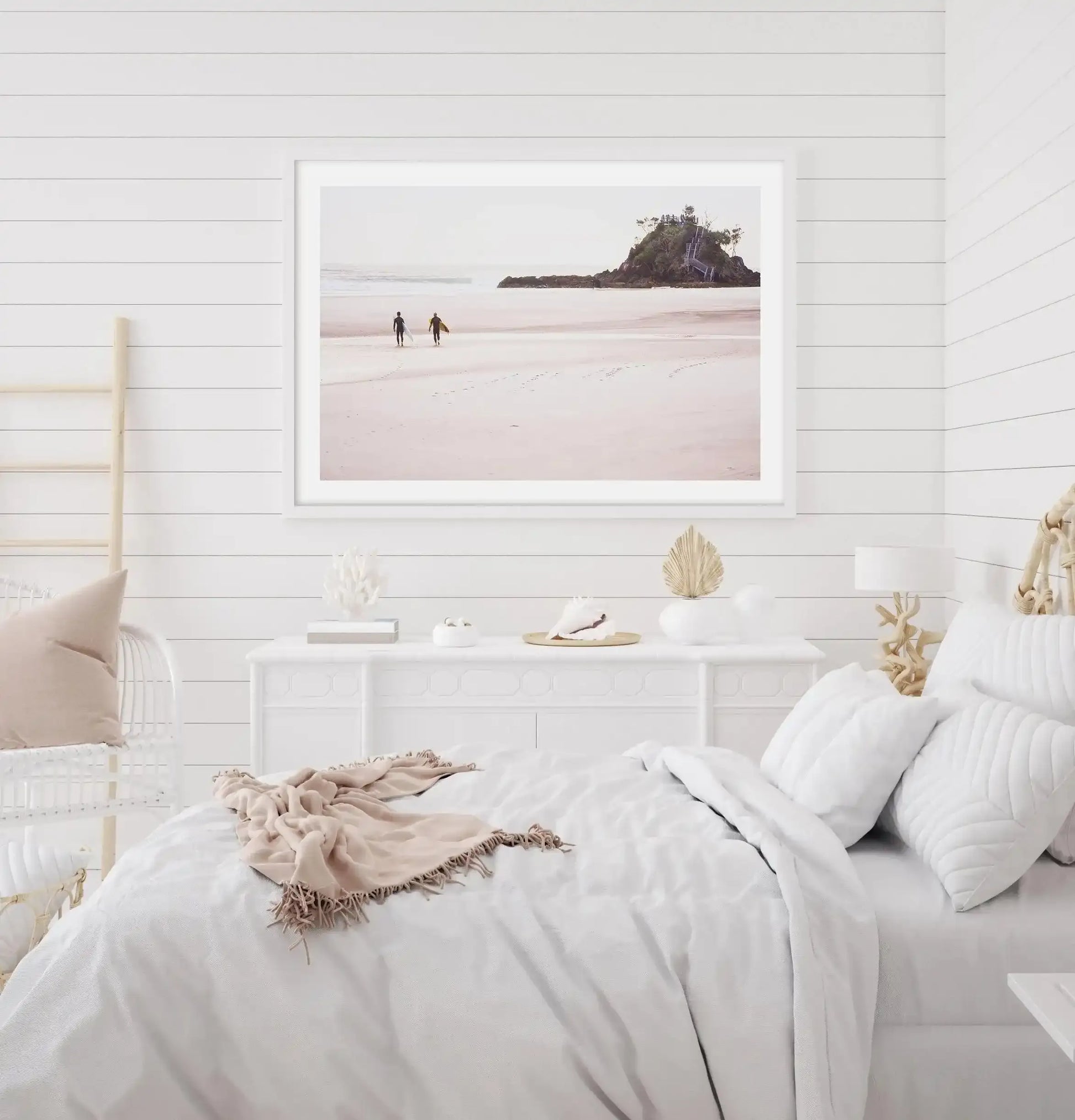 Footprints in the Sand, The Pass Art Print-PRINT-Olive et Oriel-Olive et Oriel-Buy-Australian-Art-Prints-Online-with-Olive-et-Oriel-Your-Artwork-Specialists-Austrailia-Decorate-With-Coastal-Photo-Wall-Art-Prints-From-Our-Beach-House-Artwork-Collection-Fine-Poster-and-Framed-Artwork