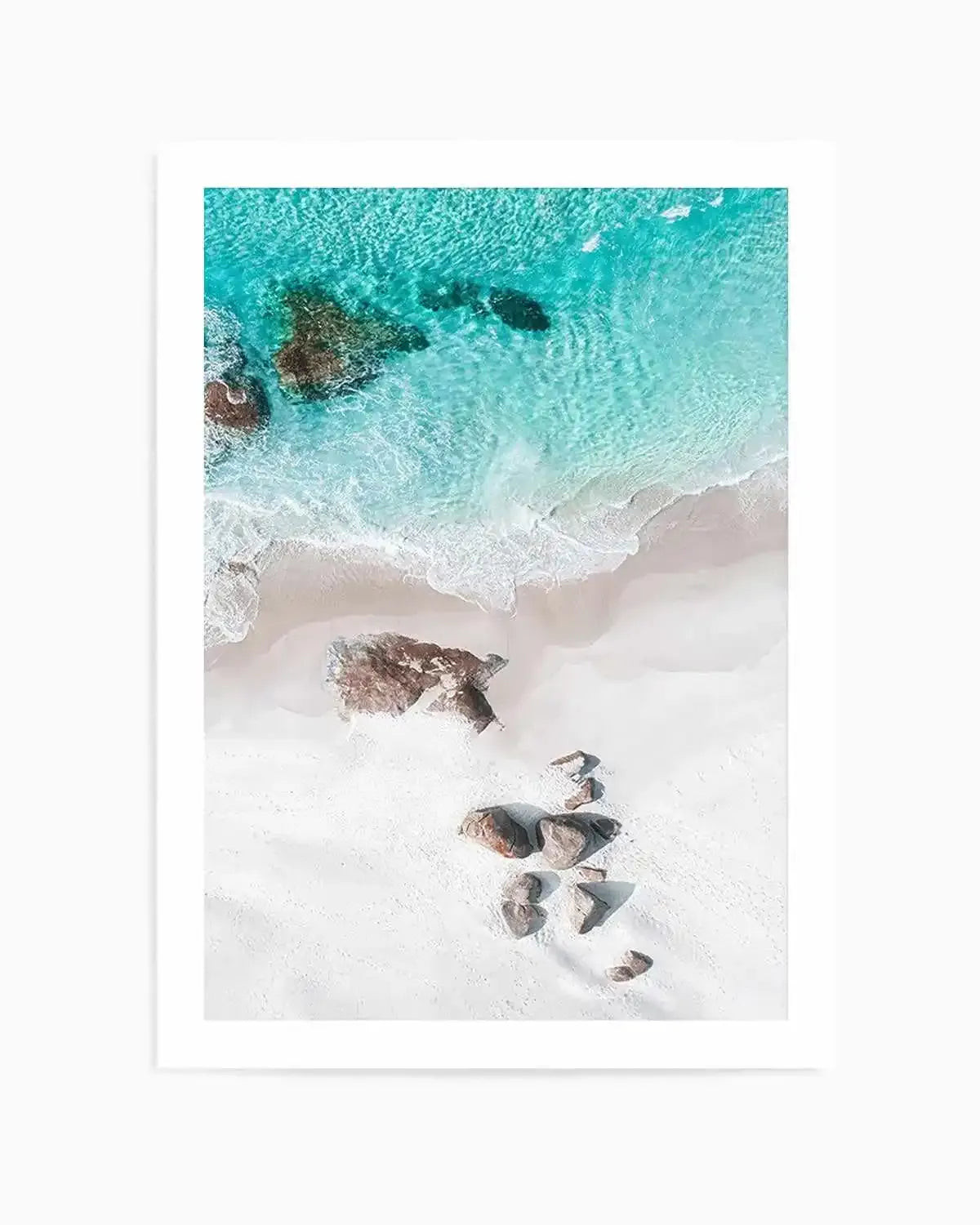 Footprints in the Sand Lights Beach, Denmark | Aerial Photo Wall Art Print from Olive et Oriel where you can shop wallpaper and artworks online