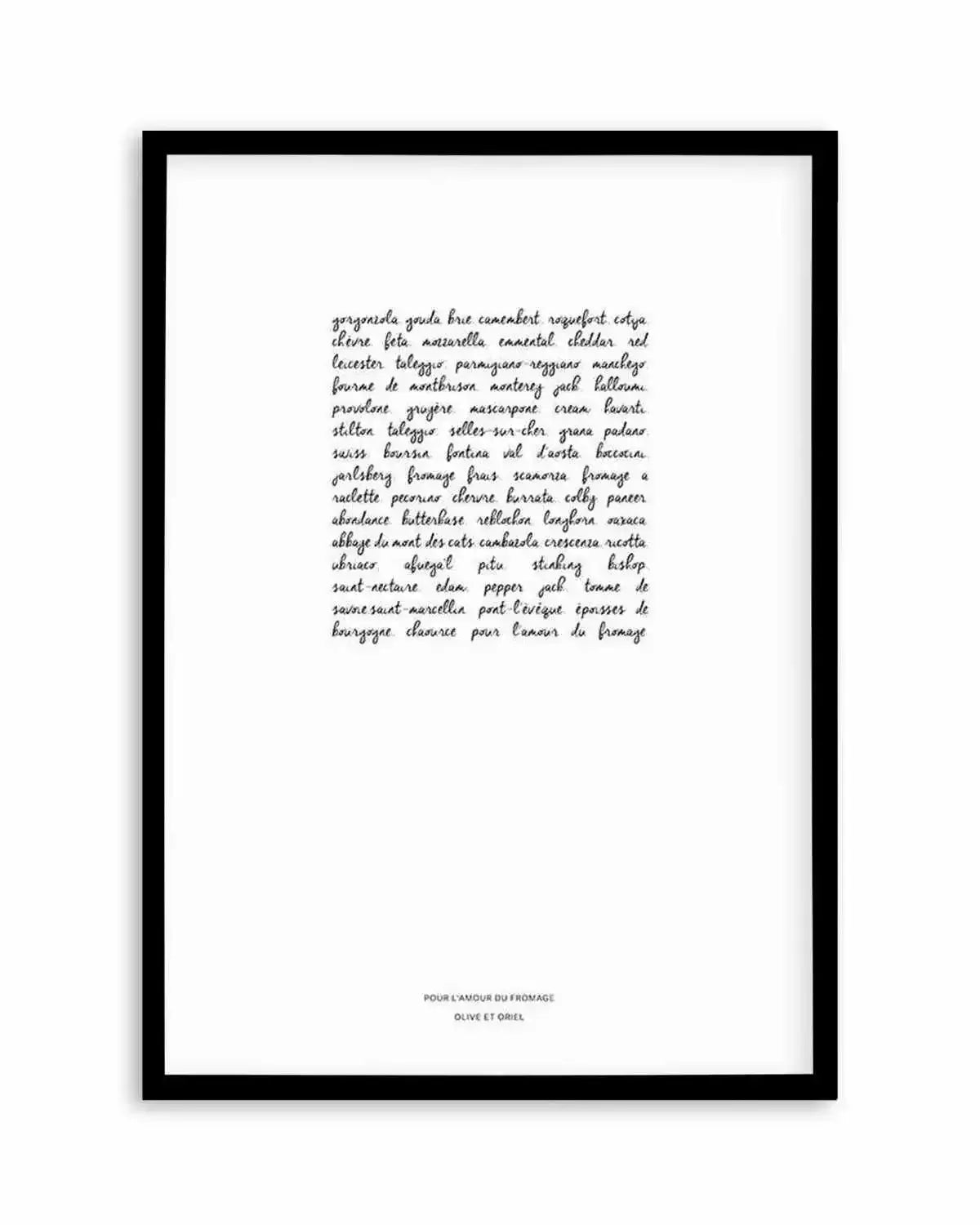 For The Love Of Cheese Art Print from Olive et Oriel where you can shop wallpaper and artworks online