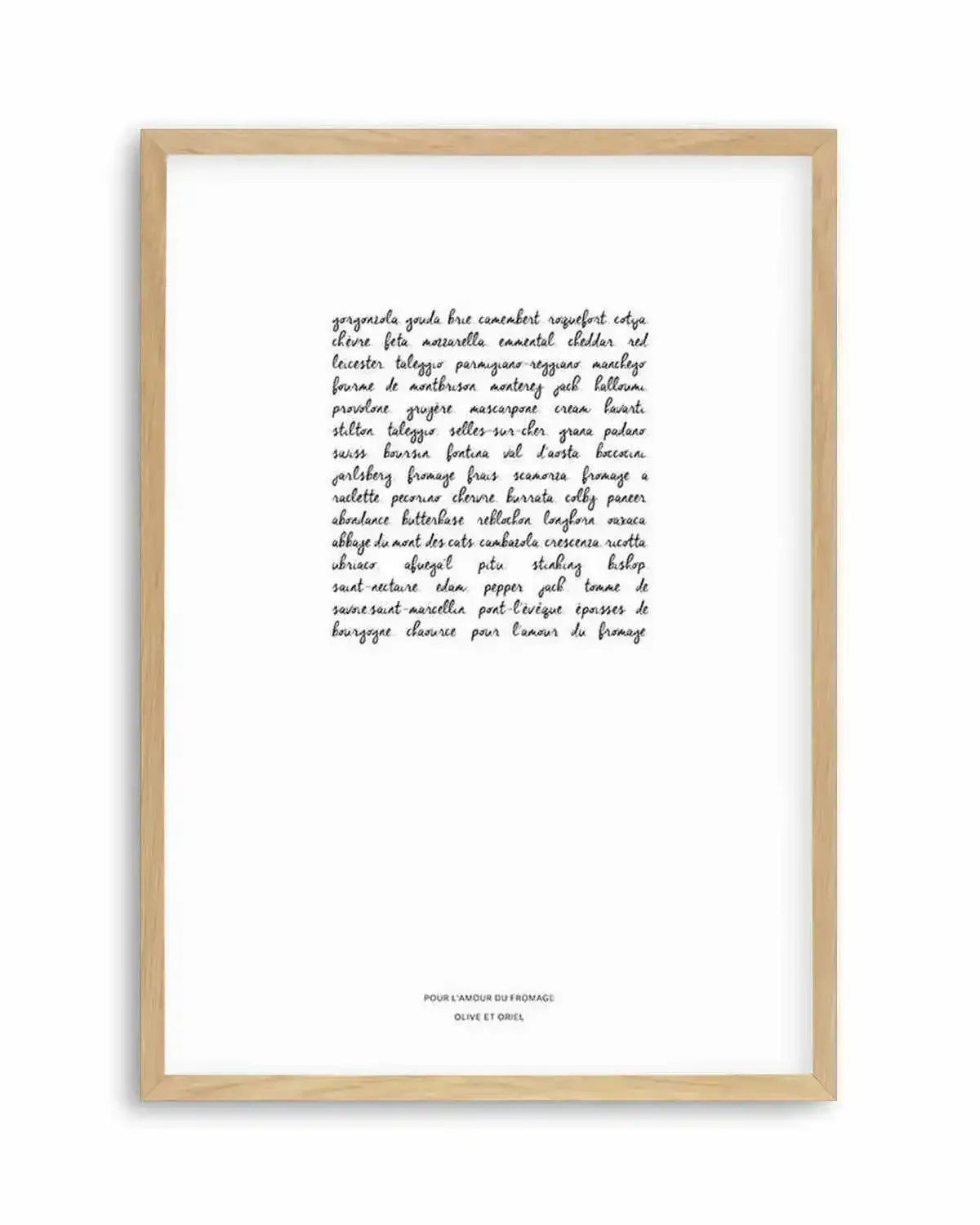 For The Love Of Cheese Art Print from Olive et Oriel where you can shop wallpaper and artworks online