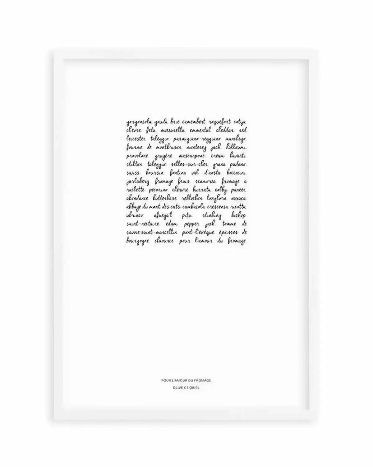 For The Love Of Cheese Art Print from Olive et Oriel where you can shop wallpaper and artworks online