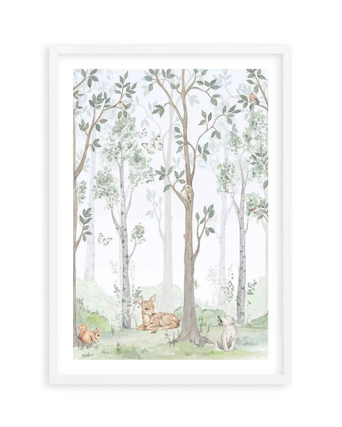 Forest Friends II Art Print-PRINT-Olive et Oriel-Olive et Oriel-A5 | 5.8" x 8.3" | 14.8 x 21cm-White-With White Border-Buy-Australian-Art-Prints-Online-with-Olive-et-Oriel-Your-Artwork-Specialists-Austrailia-Decorate-With-Coastal-Photo-Wall-Art-Prints-From-Our-Beach-House-Artwork-Collection-Fine-Poster-and-Framed-Artwork