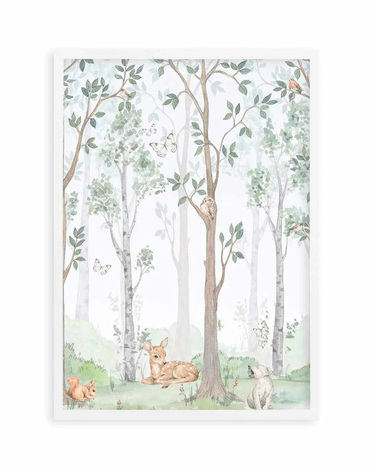 Forest Friends II Art Print from Olive et Oriel where you can shop wallpaper and artworks online