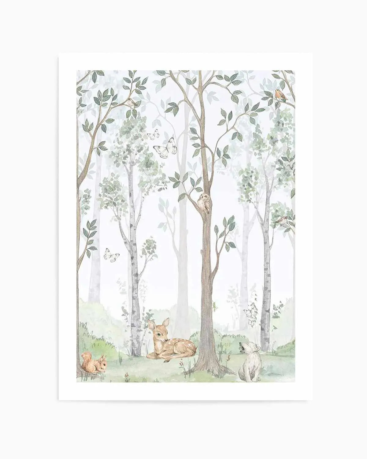 Forest Friends II Art Print from Olive et Oriel where you can shop wallpaper and artworks online