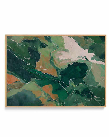Forest Vein I Framed Canvas Art Print — framed canvas wall art Australia oak frame
