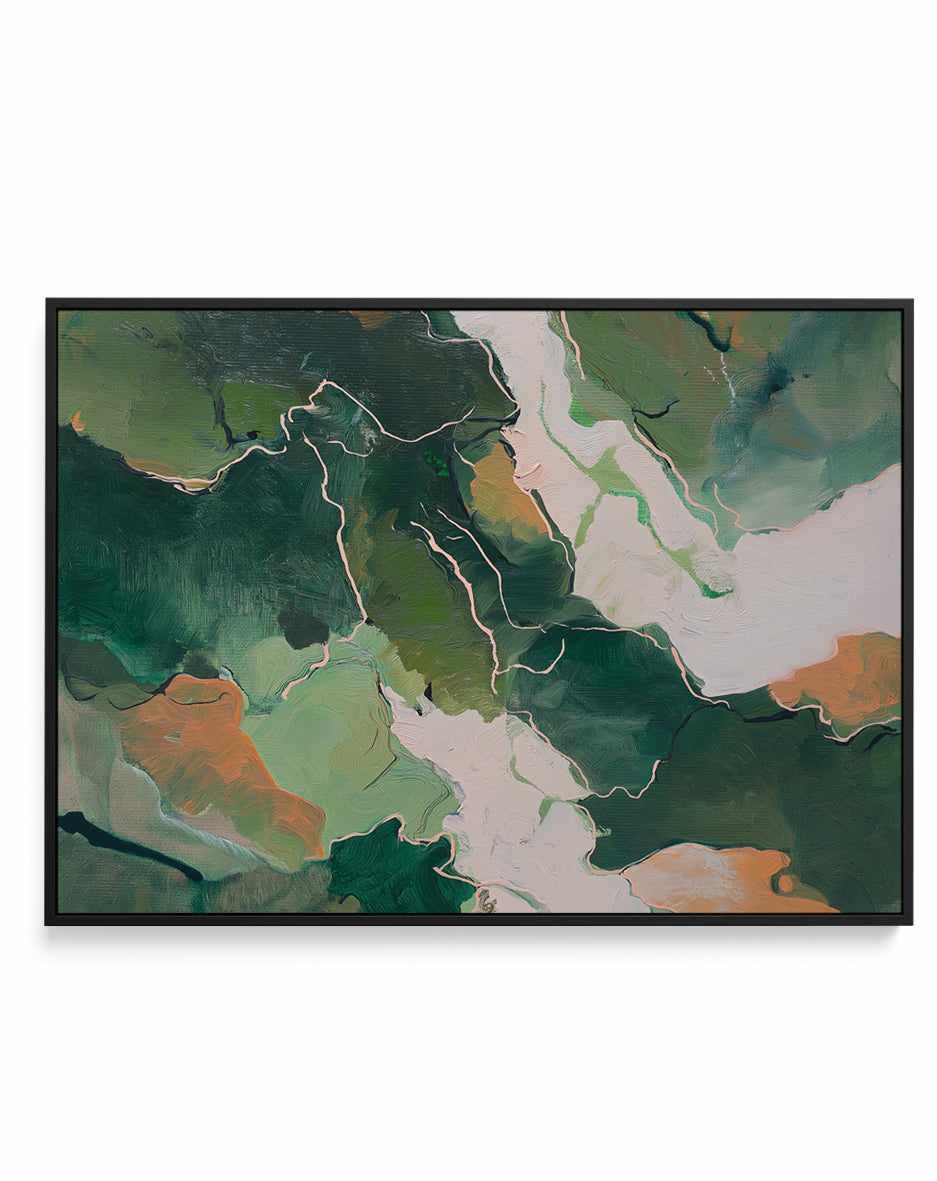 Forest Vein II Framed Canvas Art Print — framed canvas wall art Australia black frame
