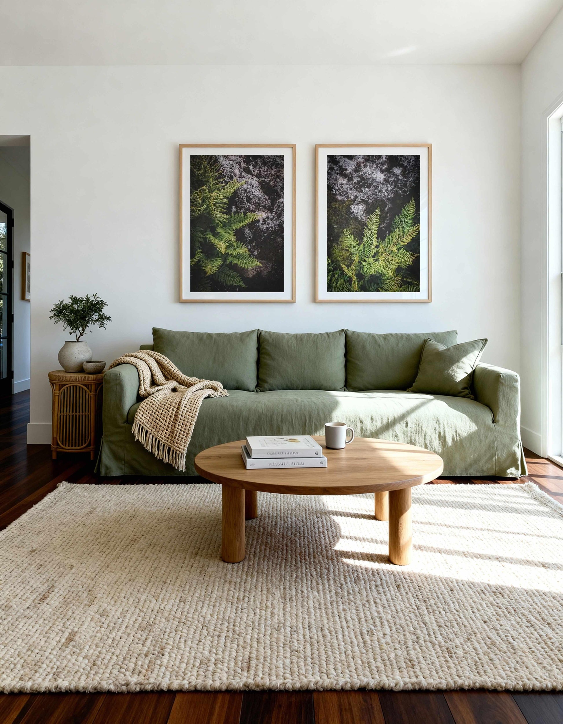 Forest Fern I & II Art Print Set of 2 | Matching Wall Art from Olive et Oriel where you can shop wallpaper and artworks online