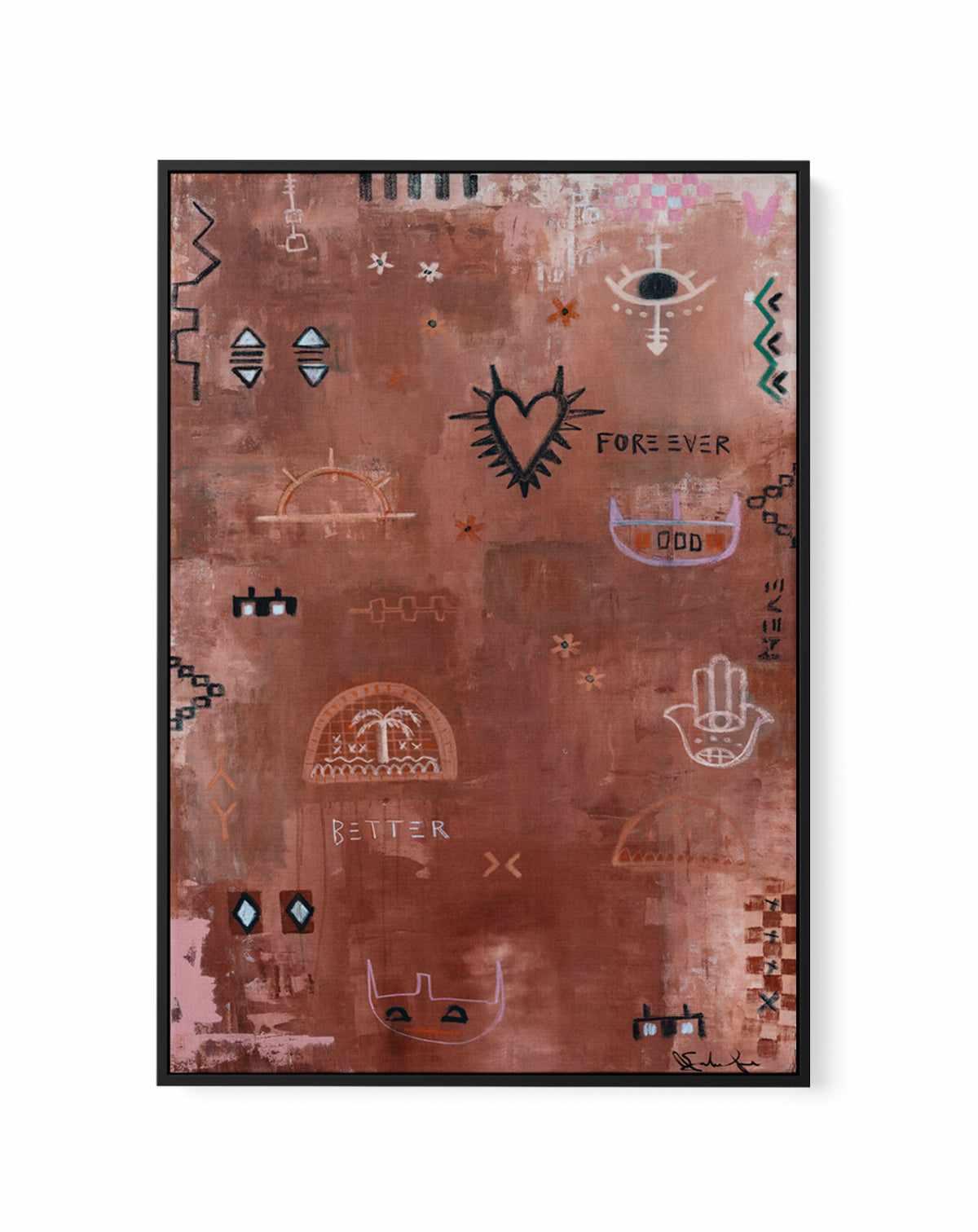 Forever Even Better by Jackie Green | Framed Canvas Art Print from Olive et Oriel where you can shop wallpaper and artworks online