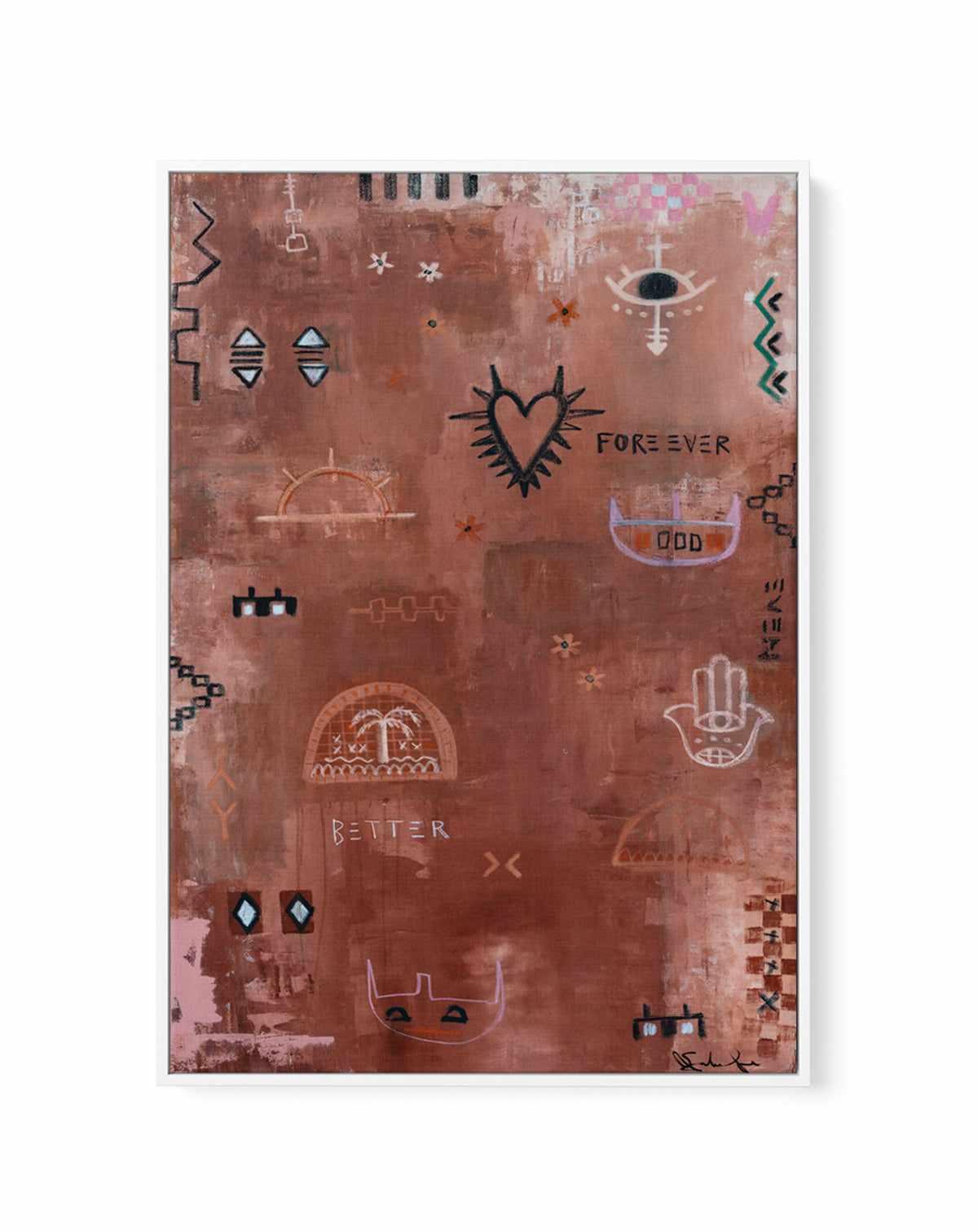 Forever Even Better by Jackie Green | Framed Canvas Art Print from Olive et Oriel where you can shop wallpaper and artworks online