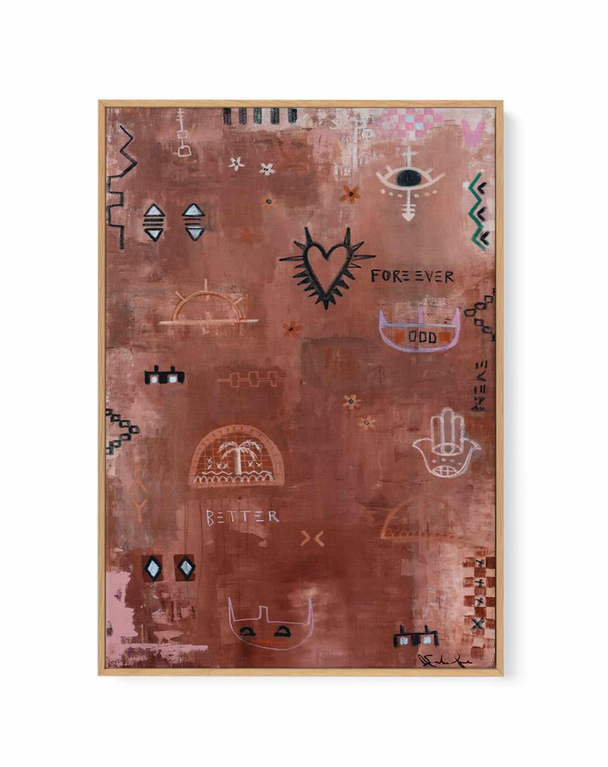 Forever Even Better by Jackie Green | Framed Canvas Art Print from Olive et Oriel where you can shop wallpaper and artworks online