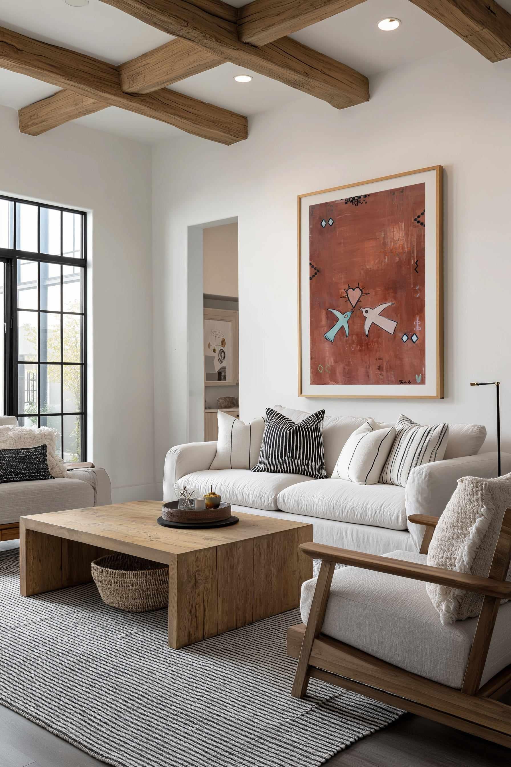 Forever Love Birds by Jackie Green | Art Print from Olive et Oriel where you can shop wallpaper and artworks online