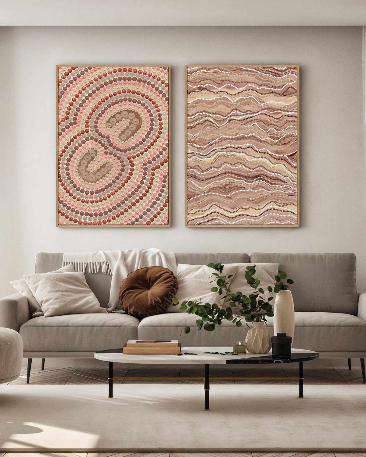 River Flow by Karissa Undy | Framed Canvas Art Print