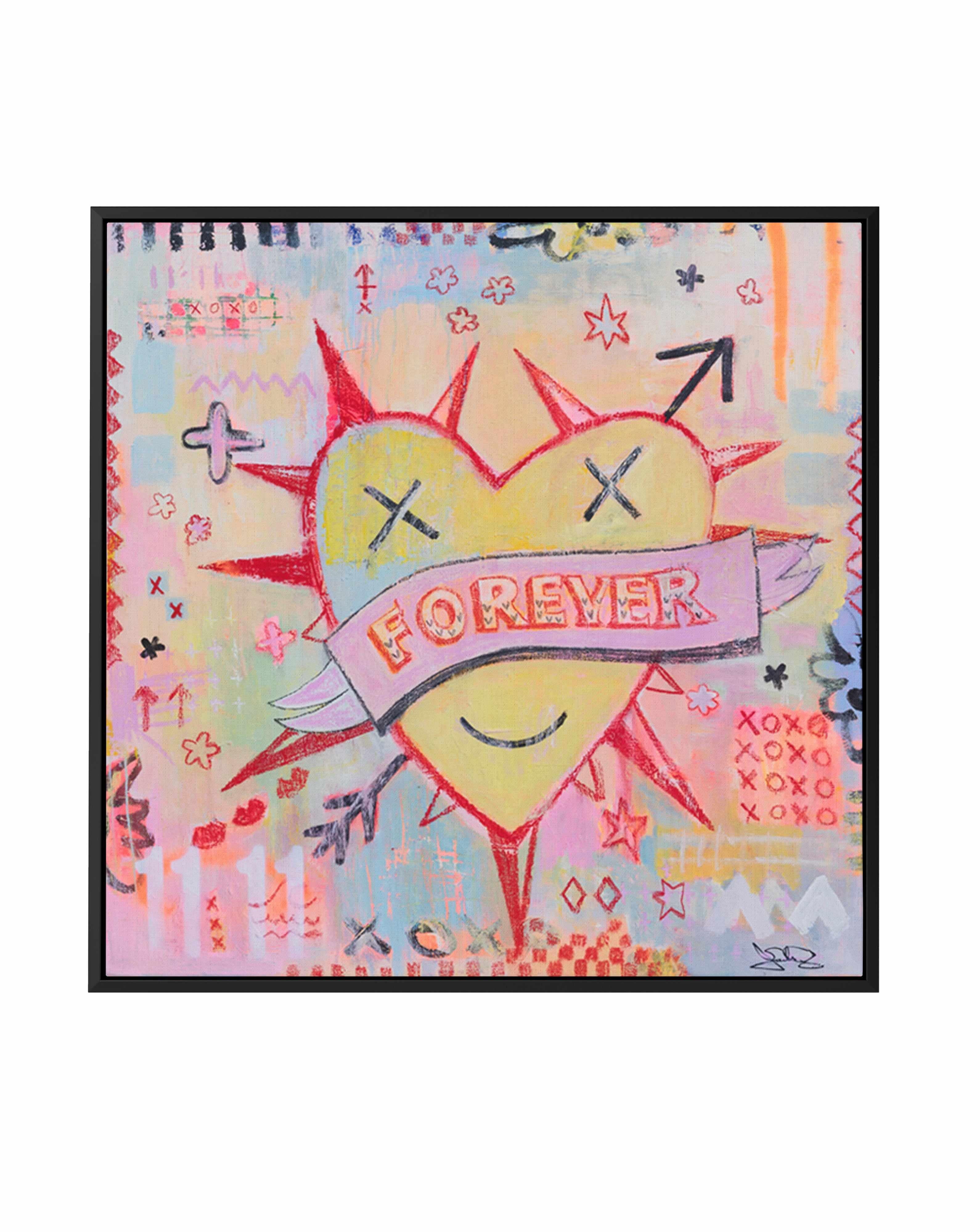 Forever by Jackie Green | Framed Canvas Art Print from Olive et Oriel where you can shop wallpaper and artworks online