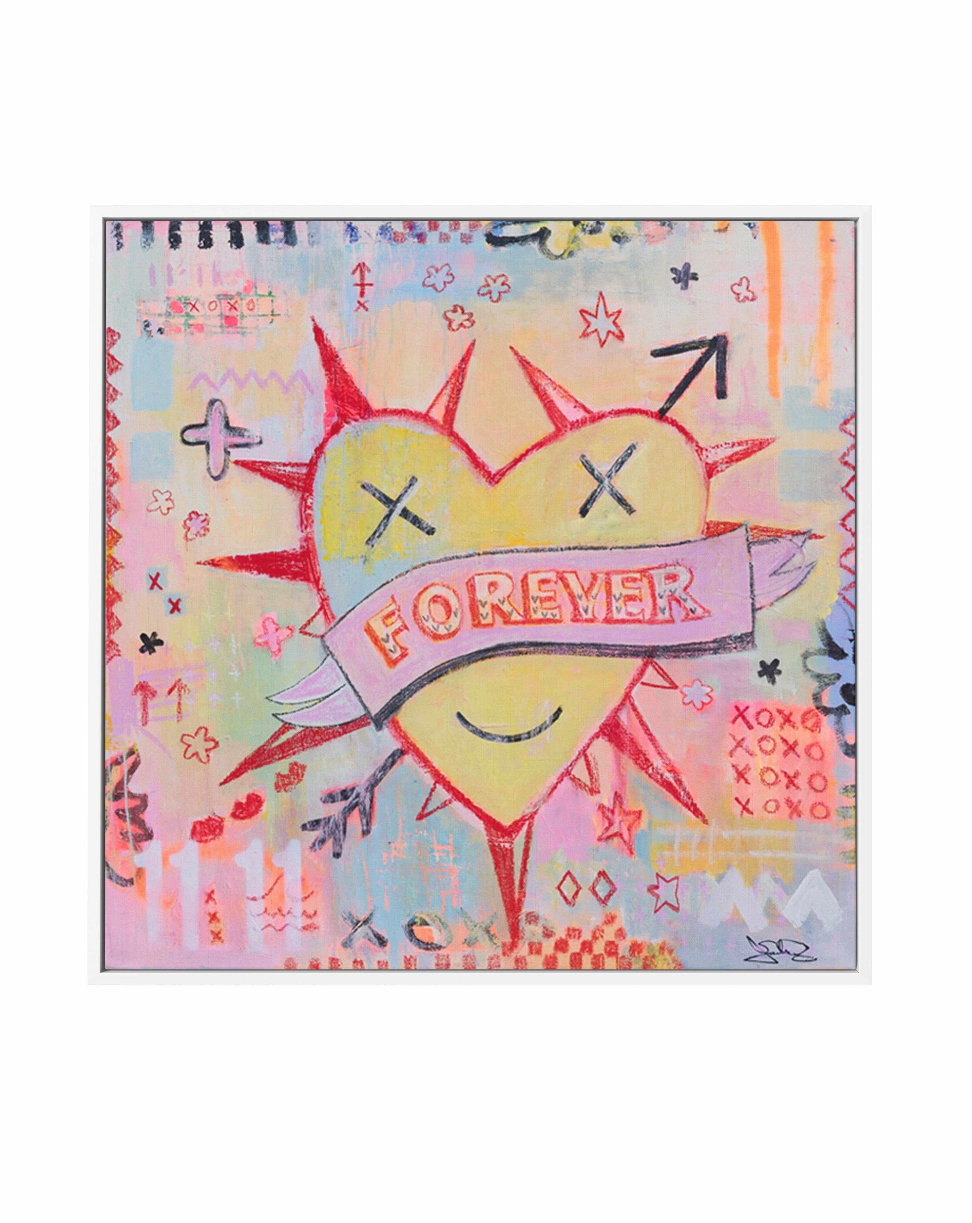 Forever by Jackie Green | Framed Canvas Art Print from Olive et Oriel where you can shop wallpaper and artworks online