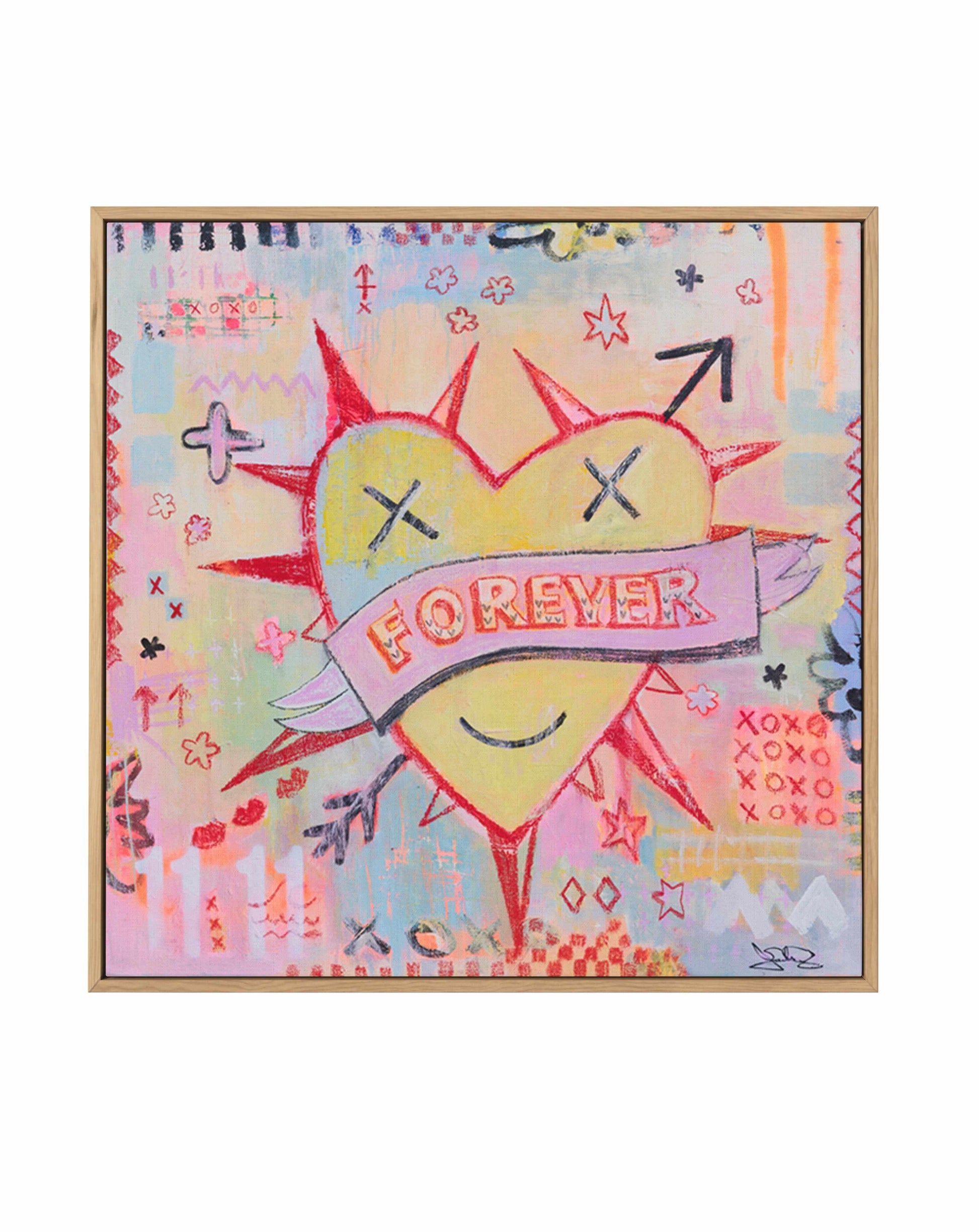 Forever by Jackie Green | Framed Canvas Art Print from Olive et Oriel where you can shop wallpaper and artworks online