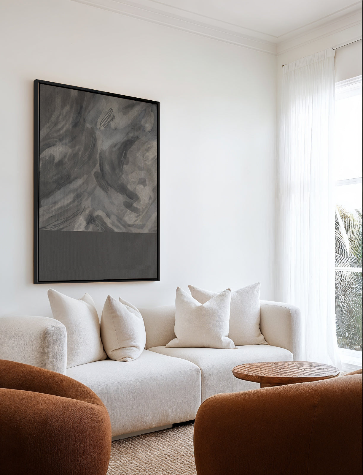 Forget Me Not by Shatha Al Dafai | Framed Canvas Art Print
