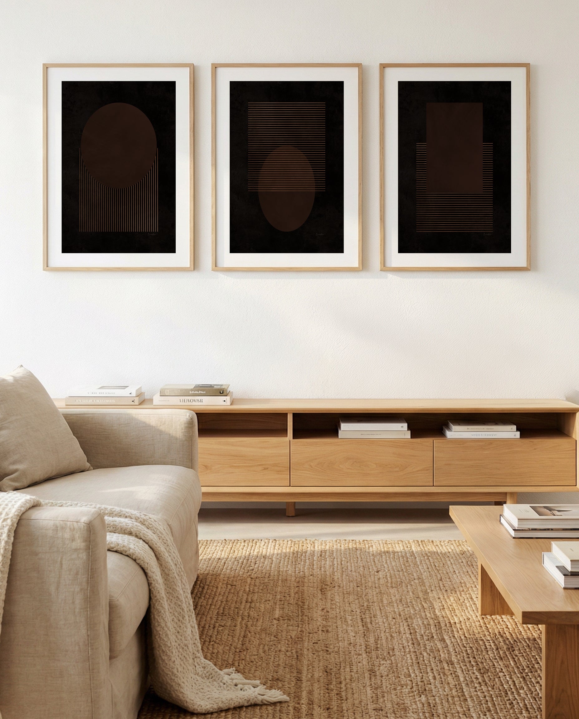 Formation II, III & IV by Belinda Aldrich | 3 Piece Wall Art Set