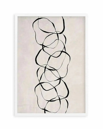 Forme D'objet II Art Print neutrals with black modern art print
