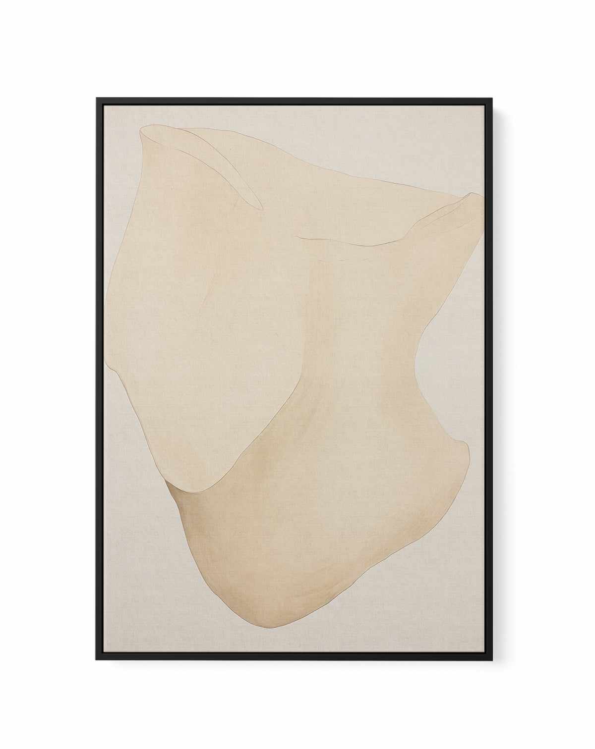 Formes Organiques Neutres I | Framed Canvas Art Print