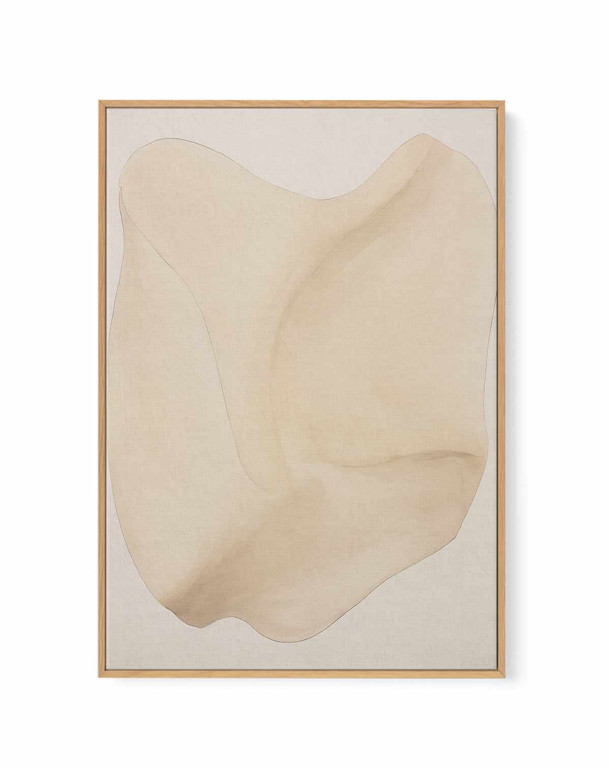 Formes Organiques Neutres II | Framed Canvas Art Print