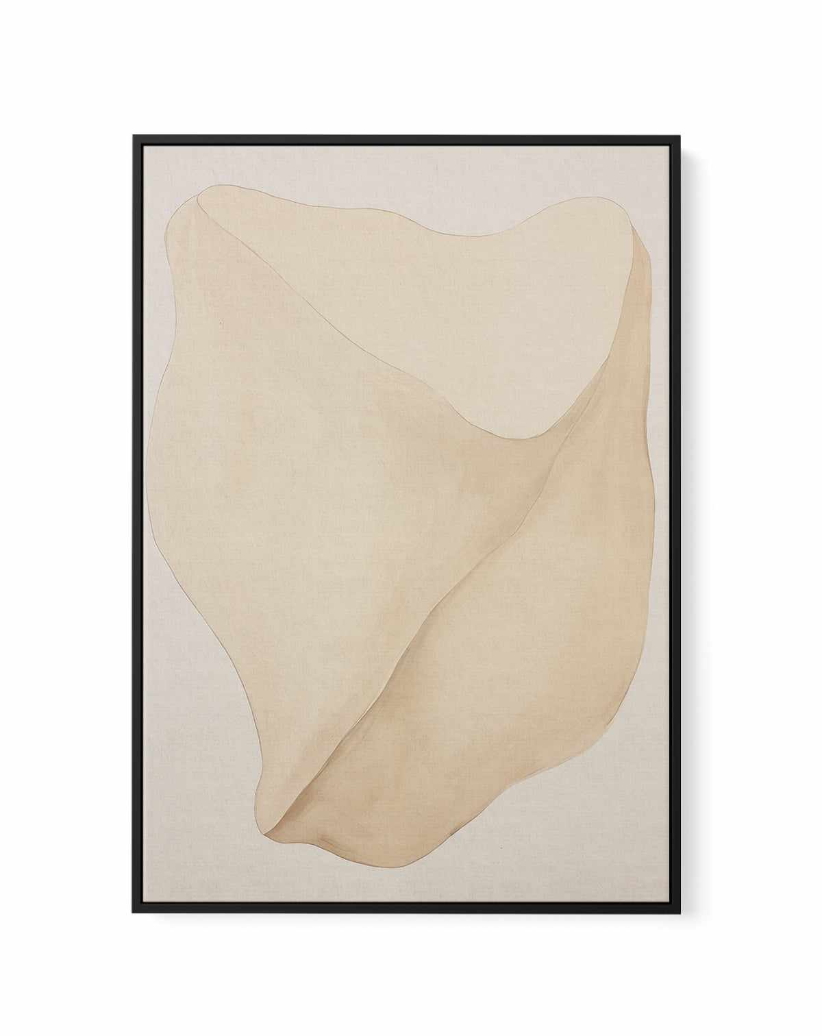 Formes Organiques Neutres III | Framed Canvas Art Print