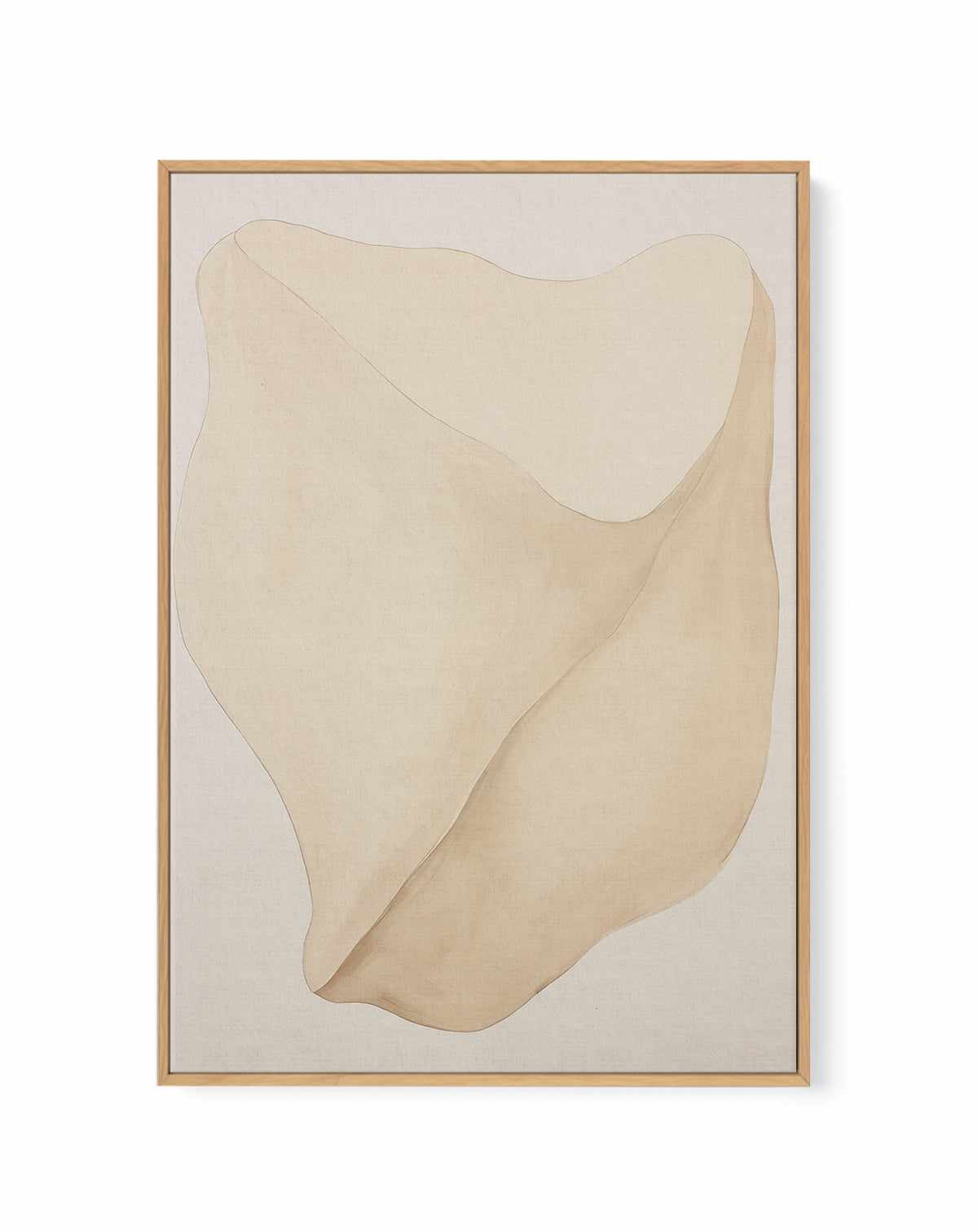 Formes Organiques Neutres III | Framed Canvas Art Print