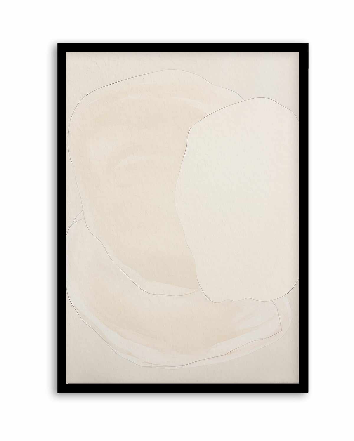 Formes Organiques Neutres IV | Framed Canvas Art Print