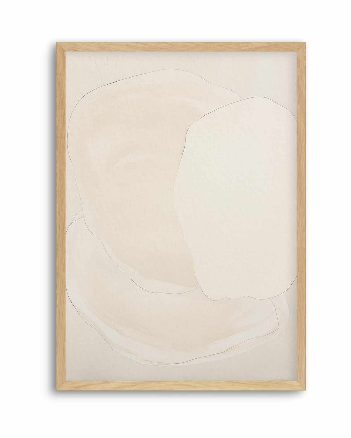 Formes Organiques Neutres IV | Framed Canvas Art Print