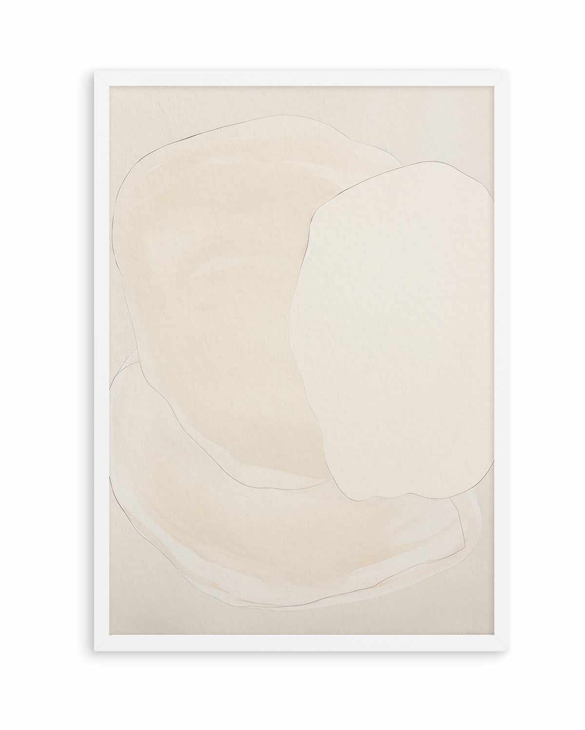 Formes Organiques Neutres IV | Framed Canvas Art Print