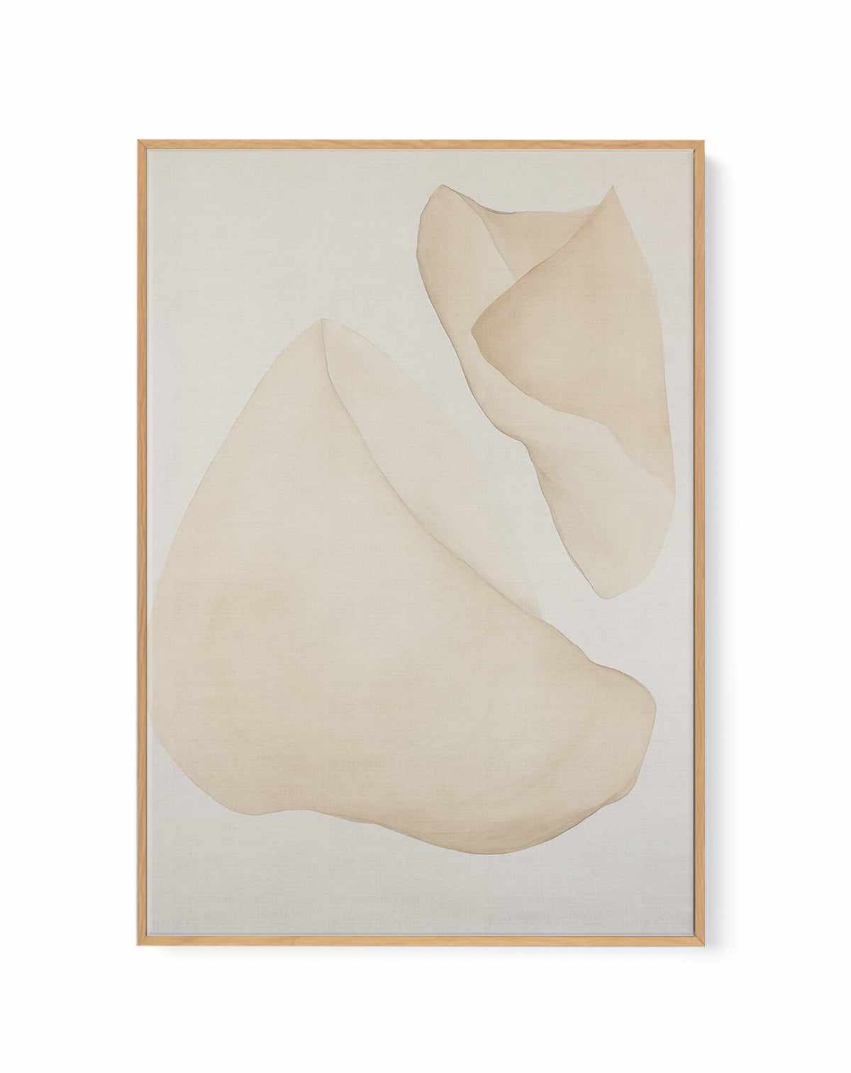 Formes Organiques Neutres VII | Framed Canvas Art Print