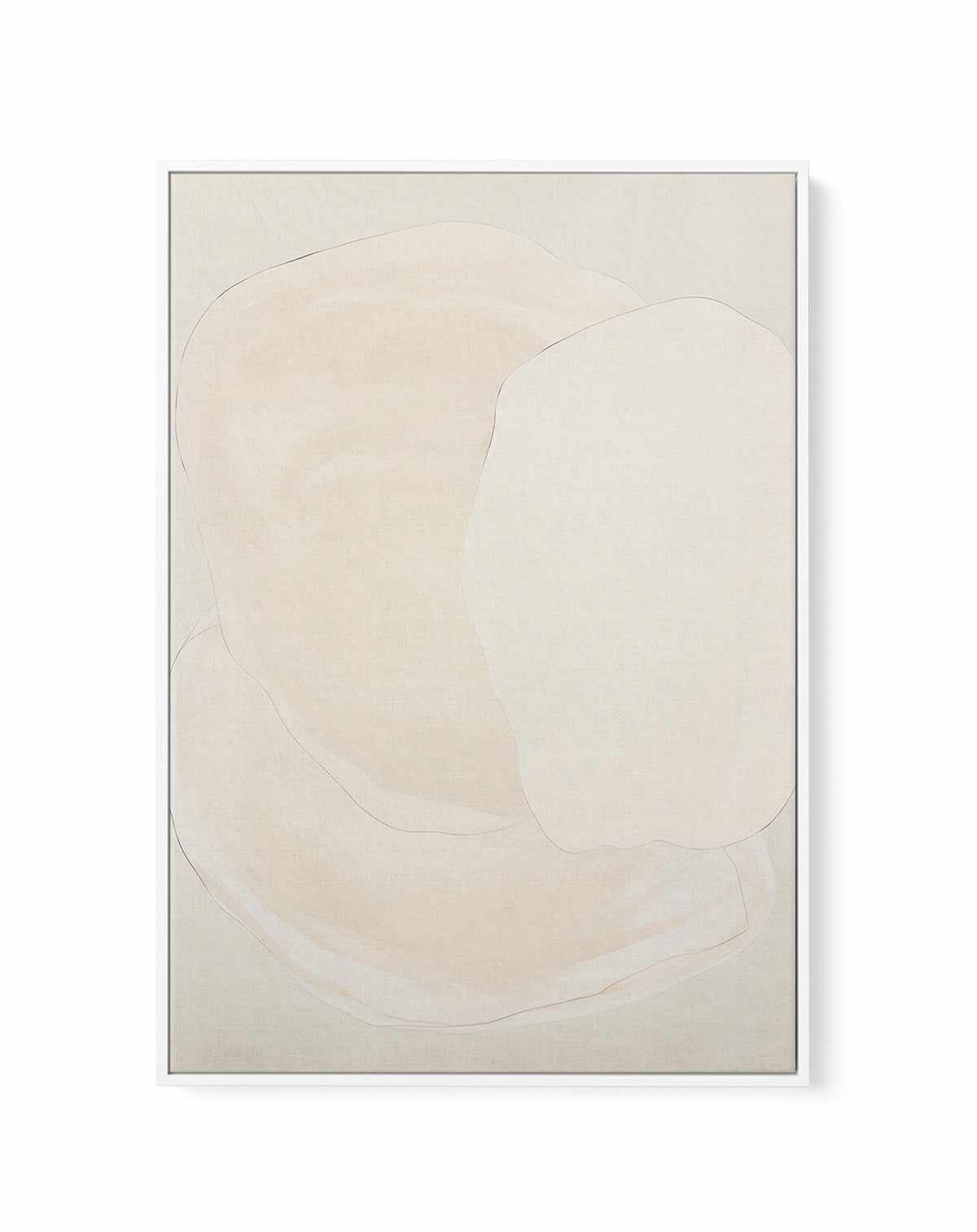 Formes Organiques Neutres VIII | Framed Canvas Art Print