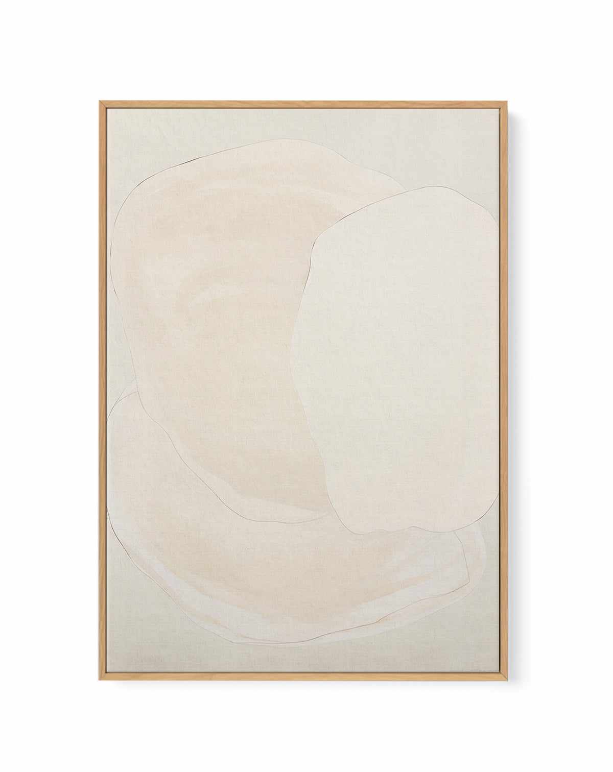 Formes Organiques Neutres VIII | Framed Canvas Art Print