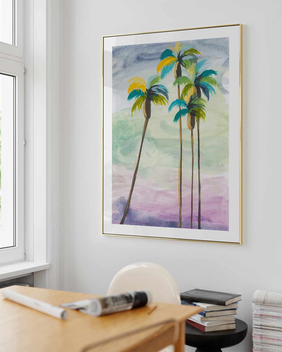 Four Palms II by Jan Weiss Art Print