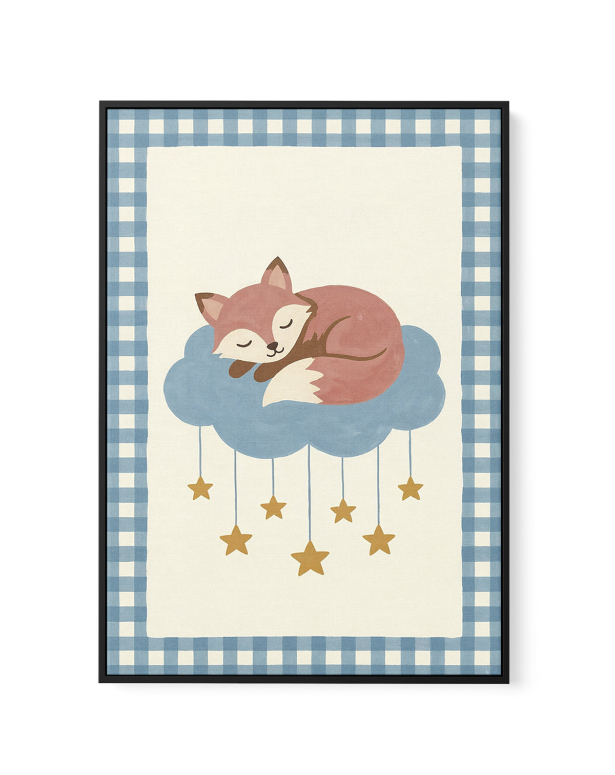 Foxy Stars | Framed Canvas Art Print