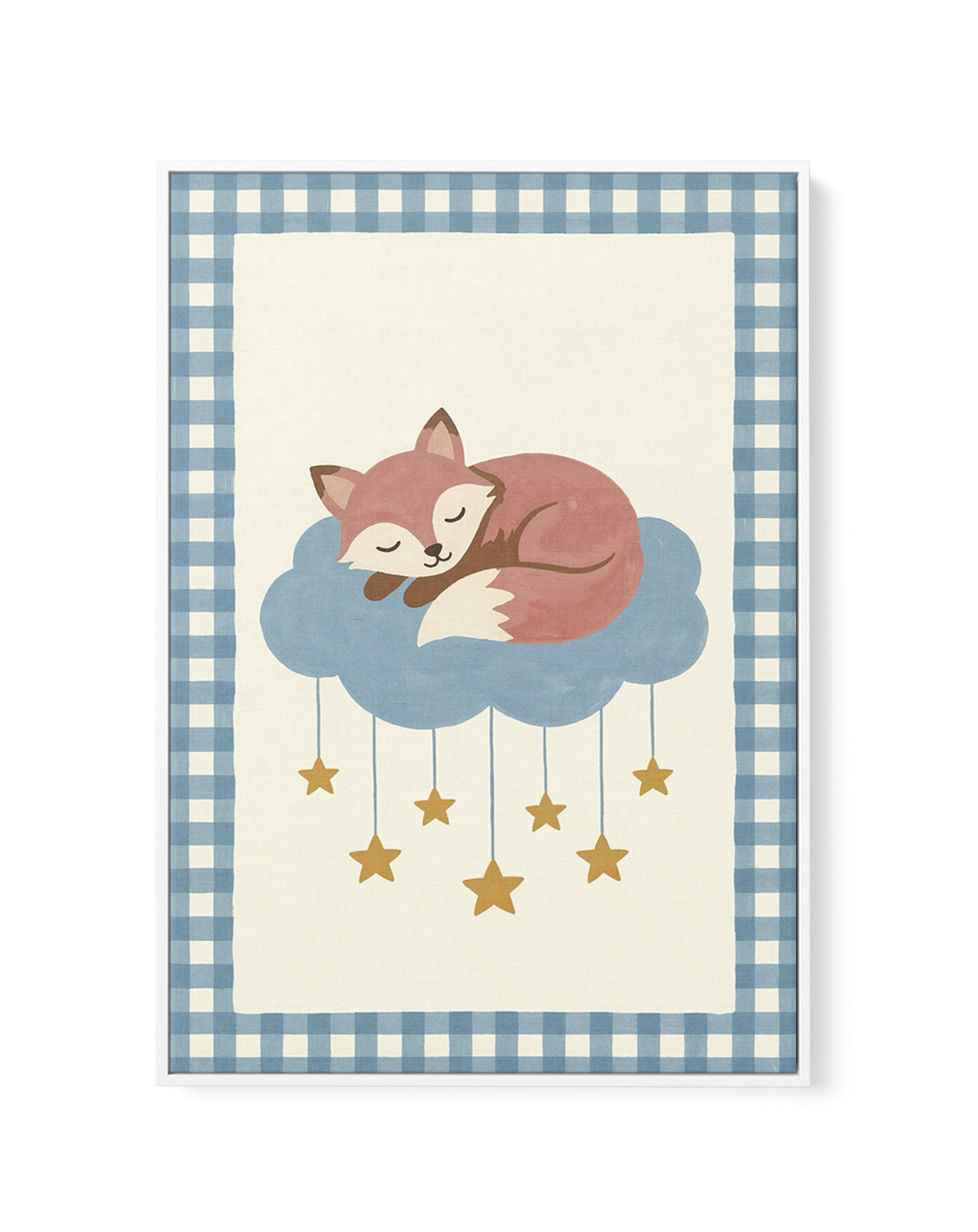 Foxy Stars | Framed Canvas Art Print