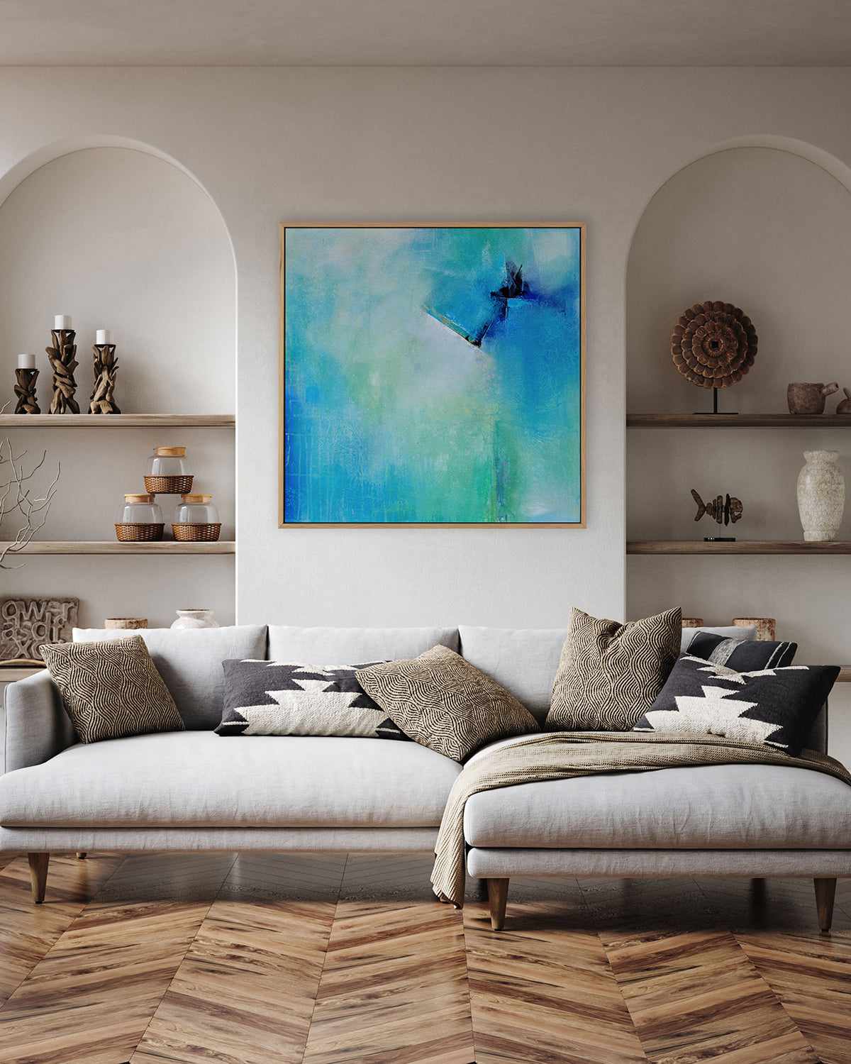 Free Flow by Karen Hale | Framed Canvas Art Print