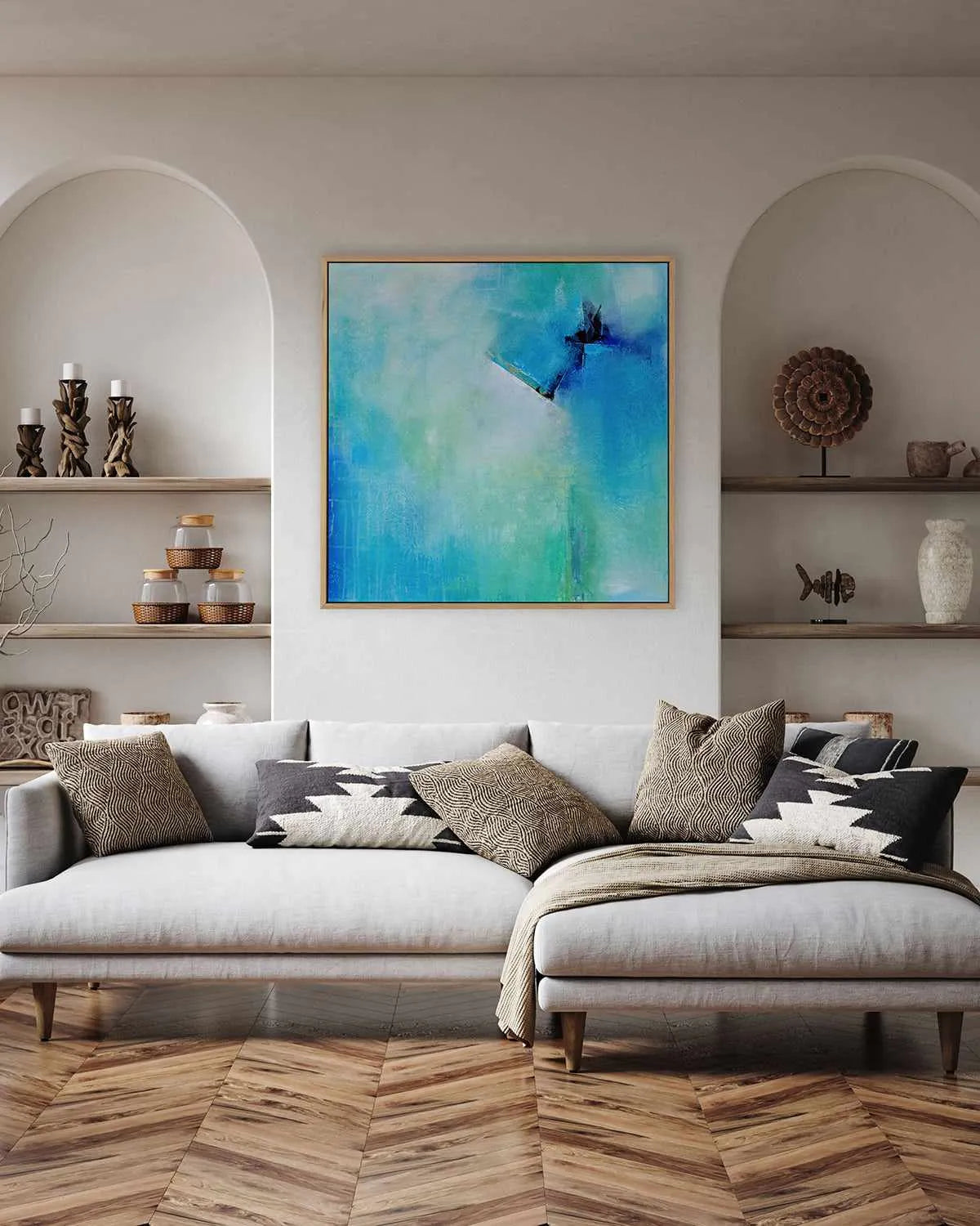 Free Flow by Karen Hale | Framed Canvas Art Print from Olive et Oriel where you can shop wallpaper and artworks online