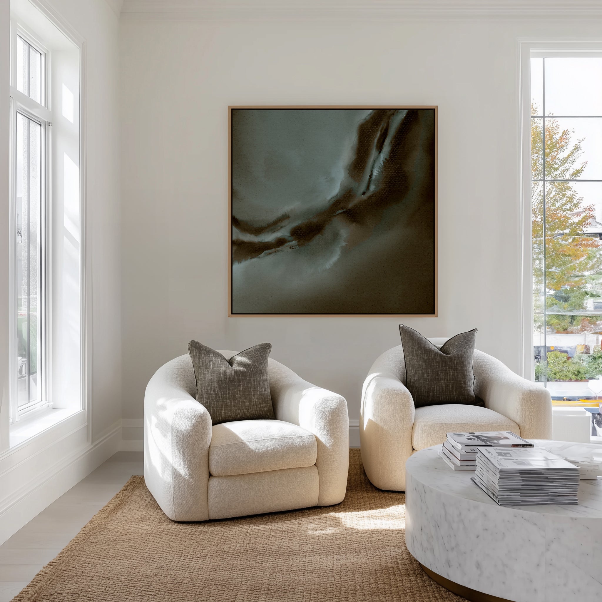 Free Form 18 by Shatha Al Dafai | Framed Canvas Art Print