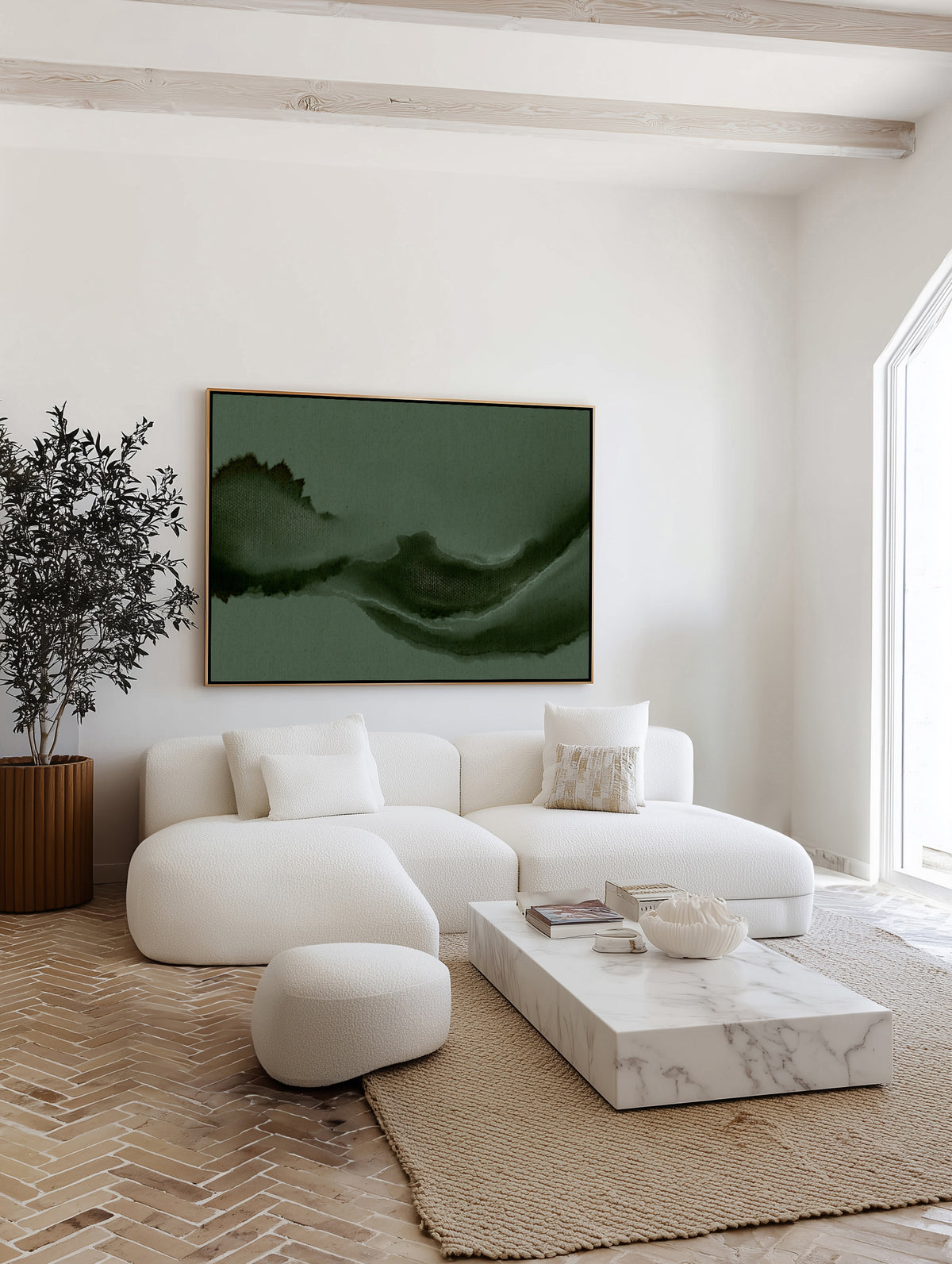 Free Form 4 by Shatha Al Dafai | Framed Canvas Art Print