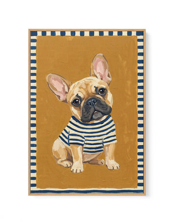 French Frenchie | Framed Canvas Wall Art