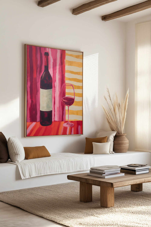 French Stripe | Framed Canvas Art Print