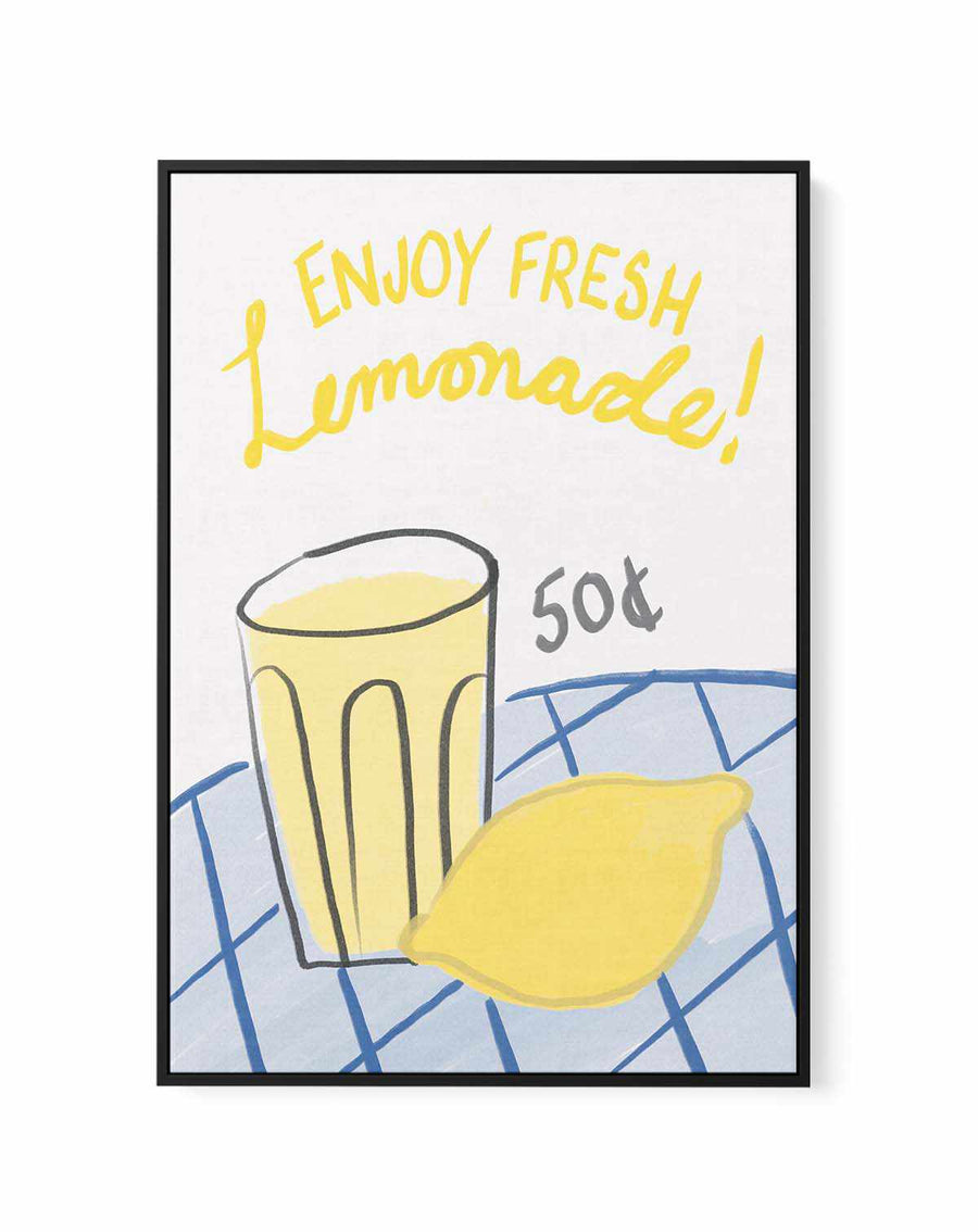 Fresh Lemonade by Athene Fritsch | Framed Canvas Art Print from Olive et Oriel where you can shop wallpaper and artworks online