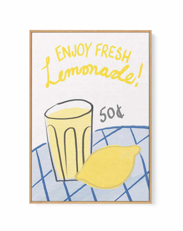Fresh Lemonade by Athene Fritsch | Framed Canvas Art Print from Olive et Oriel where you can shop wallpaper and artworks online