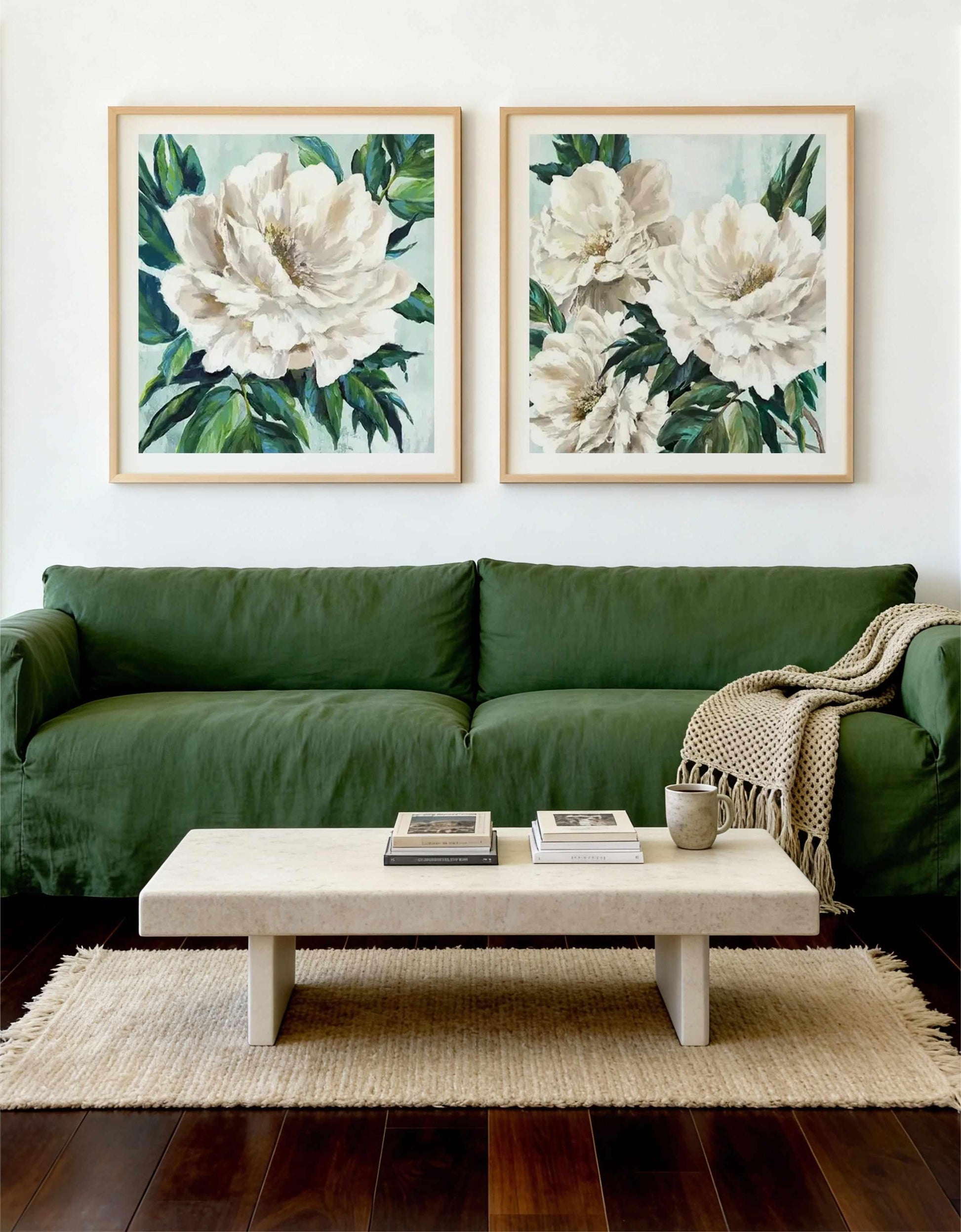 Freshly Bloomed I & II Art Print Set of 2 | Matching Wall Art from Olive et Oriel where you can shop wallpaper and artworks online