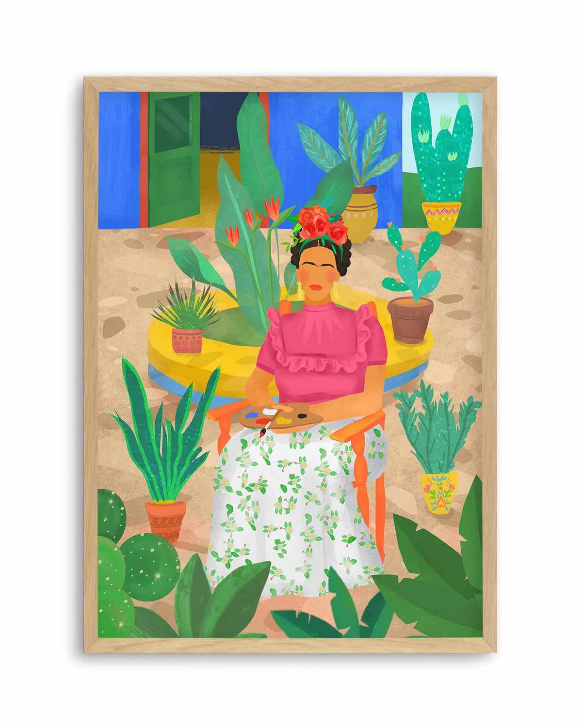 Frida Kahlo by Petra Lizde Art Print from Olive et Oriel where you can shop wallpaper and artworks online