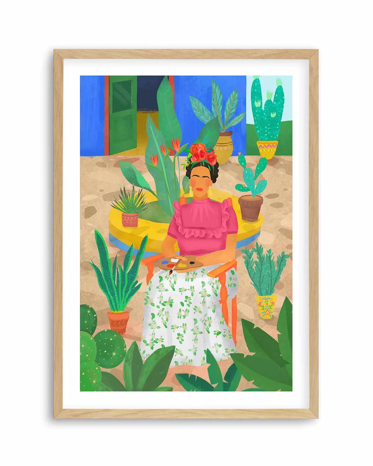 Frida Kahlo by Petra Lizde Art Print from Olive et Oriel where you can shop wallpaper and artworks online