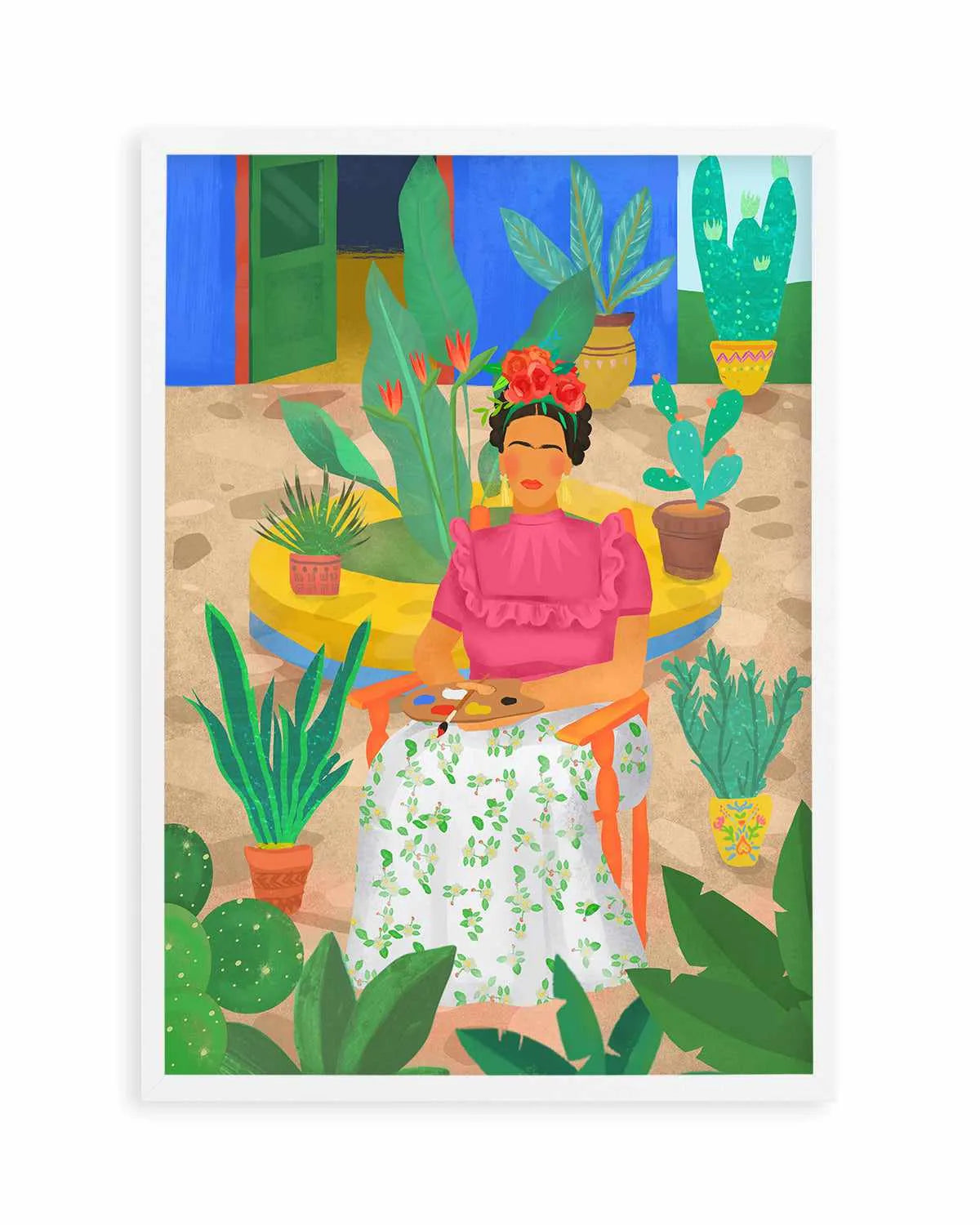 Frida Kahlo by Petra Lizde Art Print from Olive et Oriel where you can shop wallpaper and artworks online