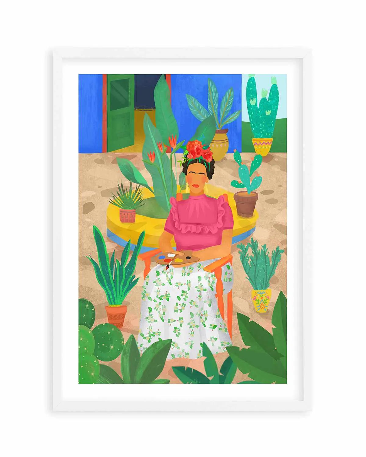 Frida Kahlo by Petra Lizde Art Print from Olive et Oriel where you can shop wallpaper and artworks online