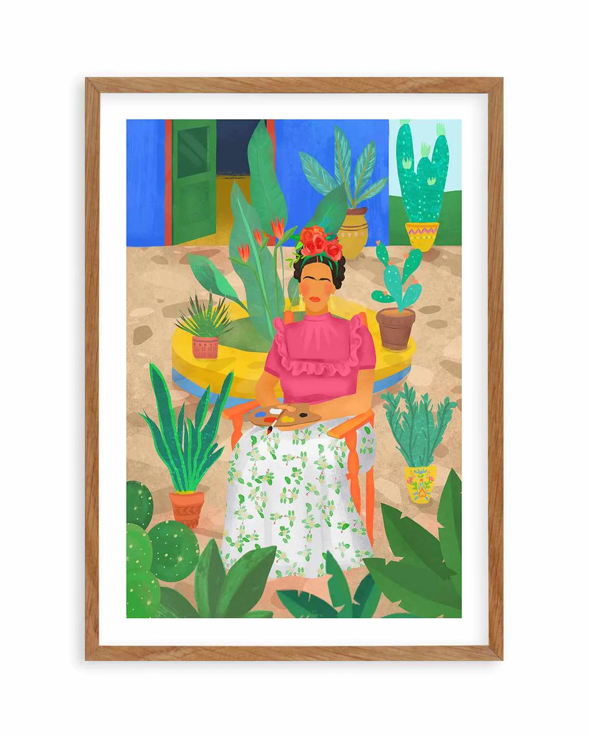 Frida Kahlo by Petra Lizde Art Print from Olive et Oriel where you can shop wallpaper and artworks online