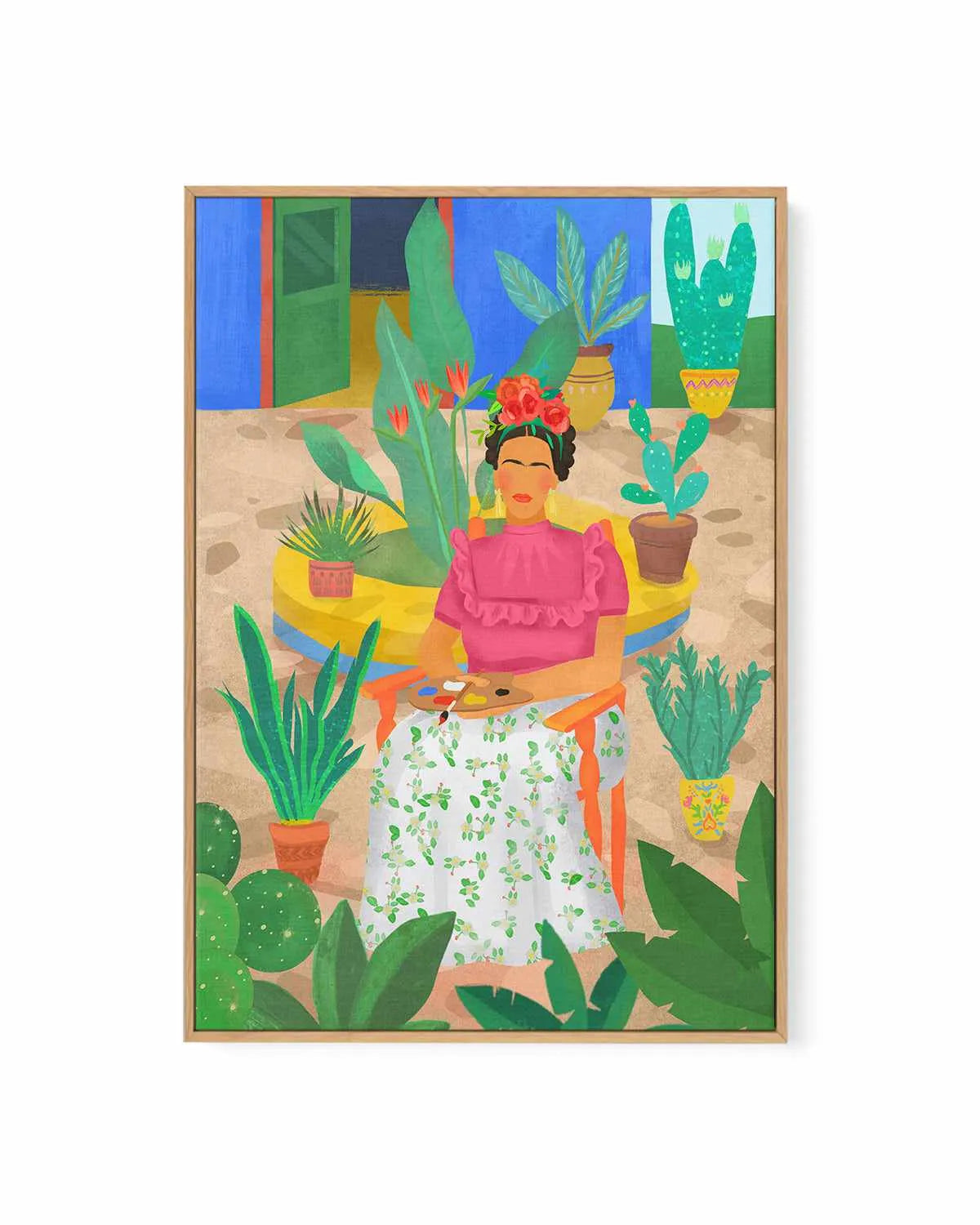 Frida Kahlo by Petra Lizde | Framed Canvas Art Print from Olive et Oriel where you can shop wallpaper and artworks online